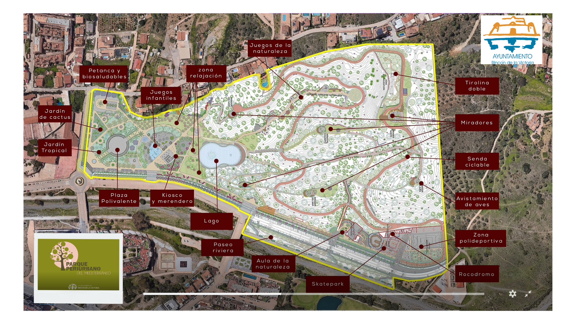 Mapa del Parque Periurbano del mediterráneo