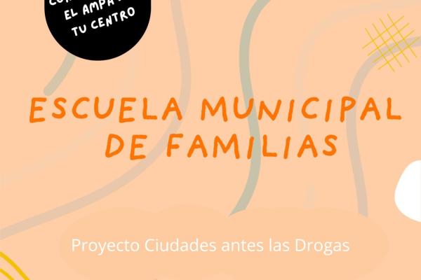 Cartel de la Escuela municipal de familias