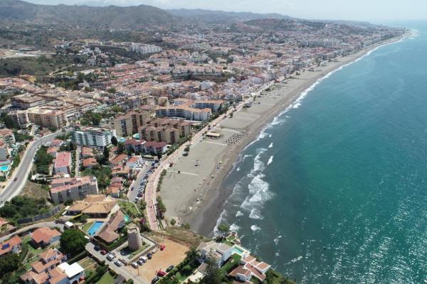 Vista aérea de la playa del Rincón