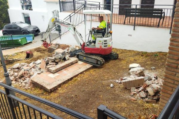 Inicio obras cementerio La Cala del Moral
